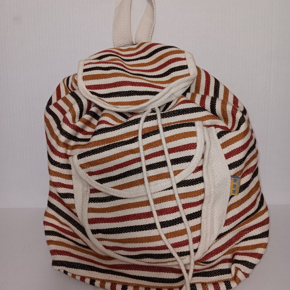 M.M.M. ARTESANIAS BOHEMIAN FIND WOVEN BACKPACK